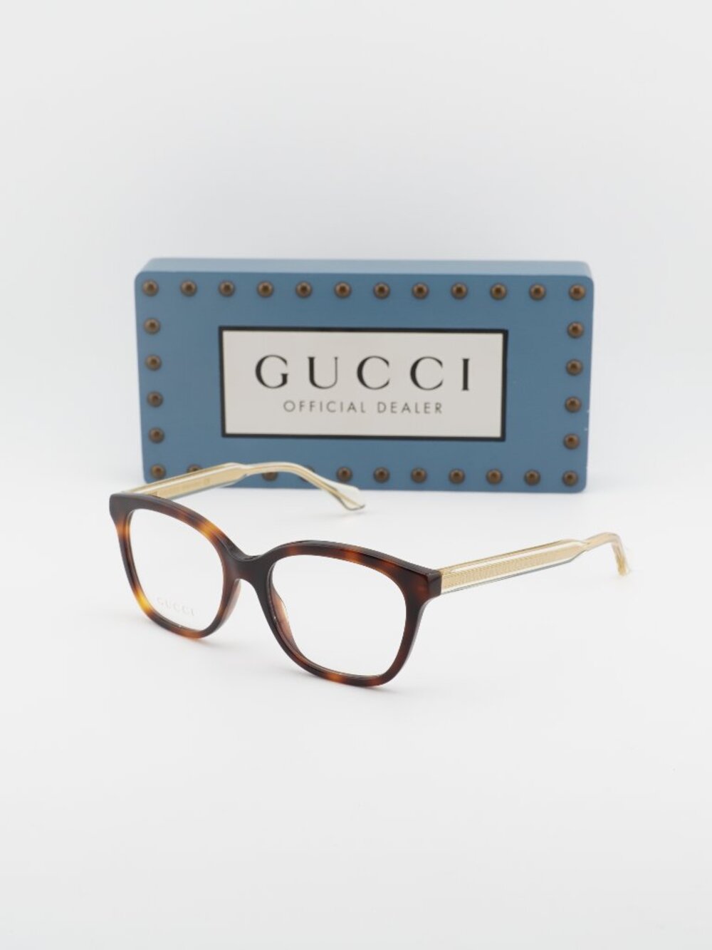 Gucci GG0566O 002 Square Eyeglasses - Havana 52mm